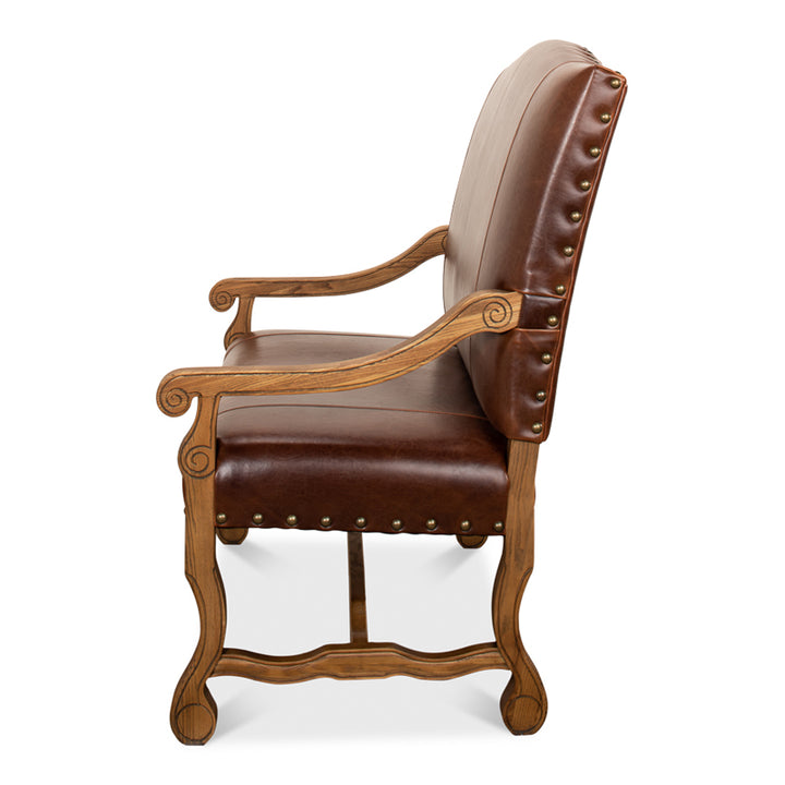 Italian Leather Settee