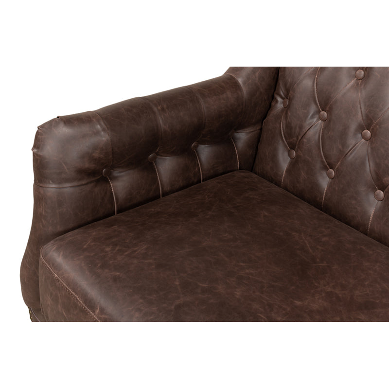 Brooks Leather Tufted 2 Seat Sofa