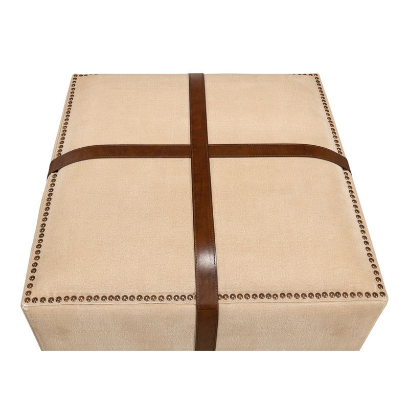 Strap Canvas & Leather Stool