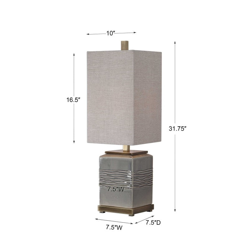 Covey - Glaze Buffet Lamp - Gray