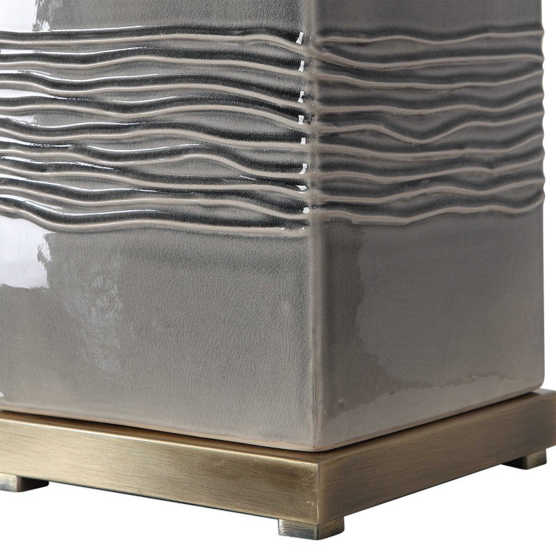Covey - Glaze Buffet Lamp - Gray