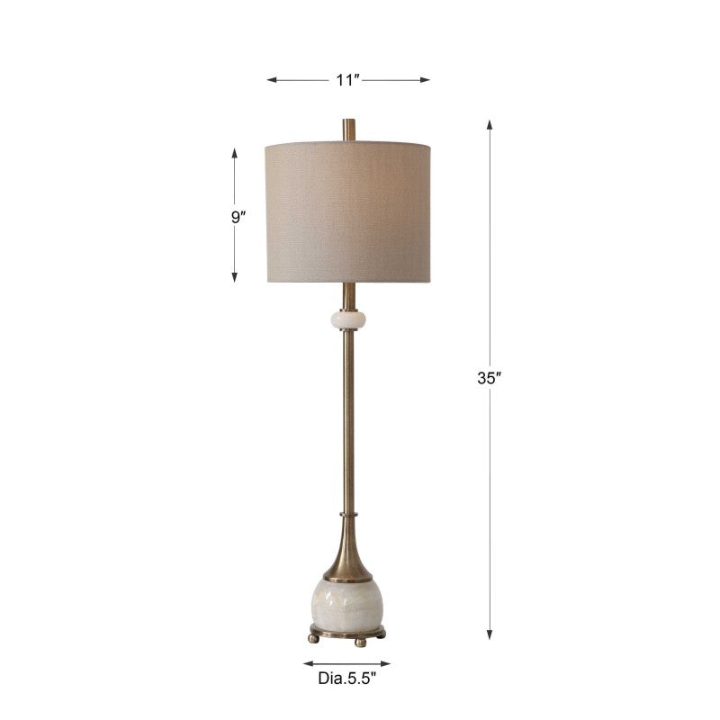 Natania - Plated Buffet Lamp - Brass