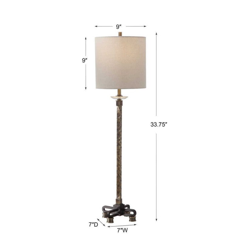 Parnell - Industrial Buffet Lamp - Dark Brown