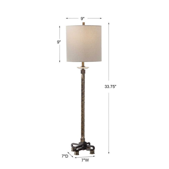 Parnell - Industrial Buffet Lamp - Dark Brown