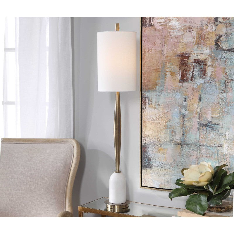 Minette - Mid-Century Buffet Lamp - White