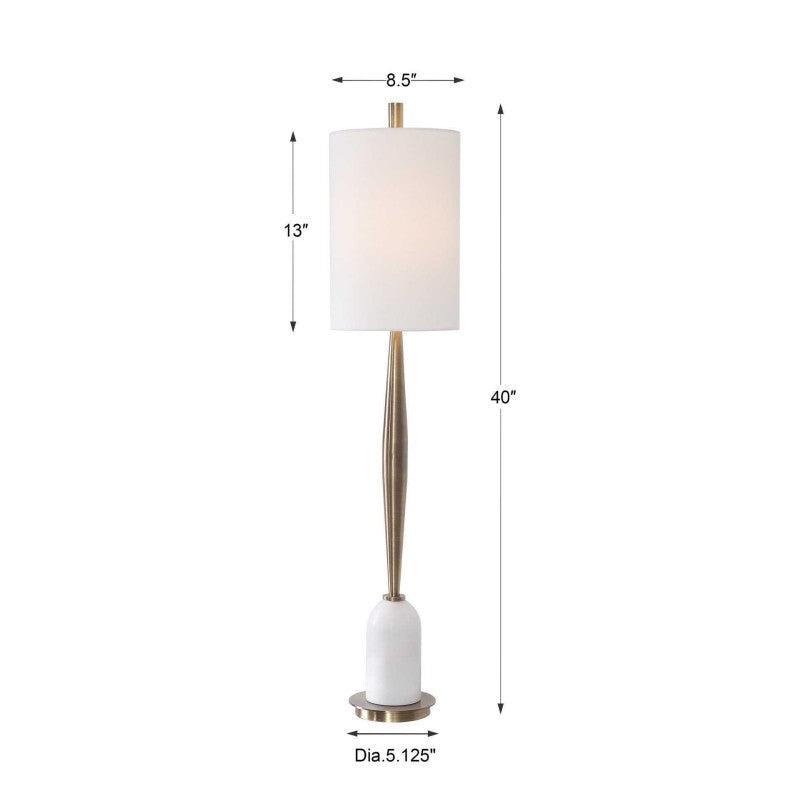 Minette - Mid-Century Buffet Lamp - White
