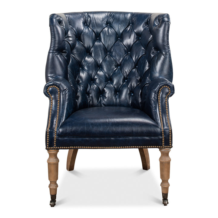 Welsh Blue Leather Chair