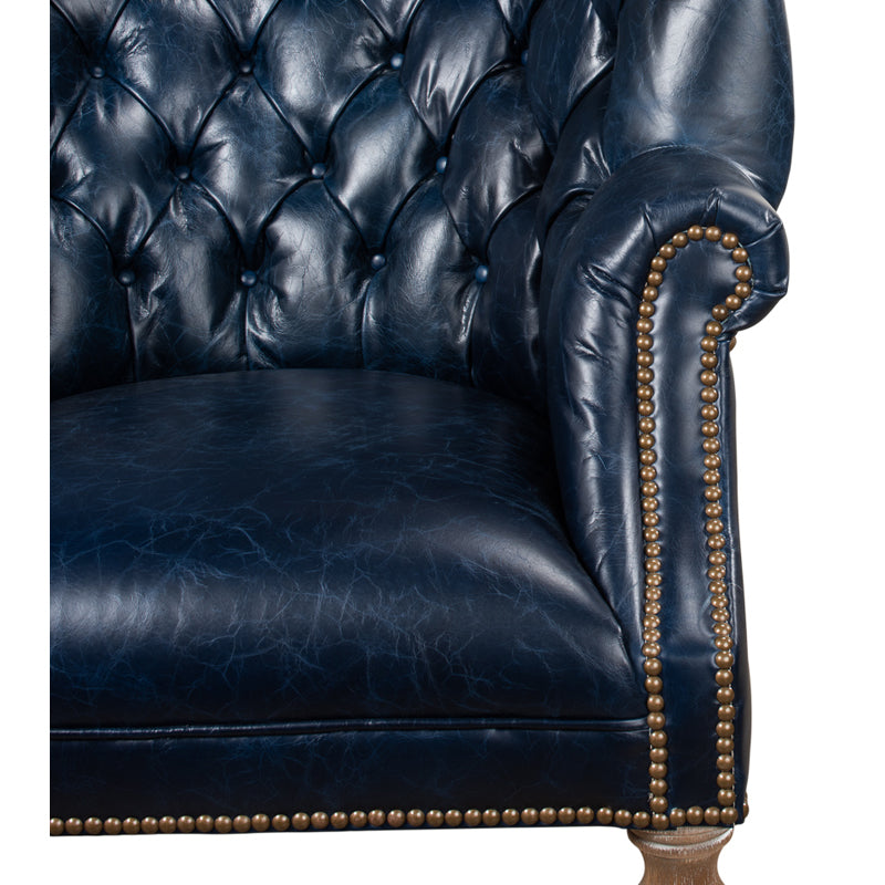 Welsh Blue Leather Chair