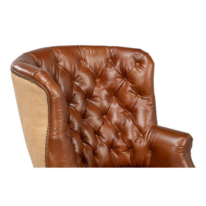 Welsh Leather & Jute Chair