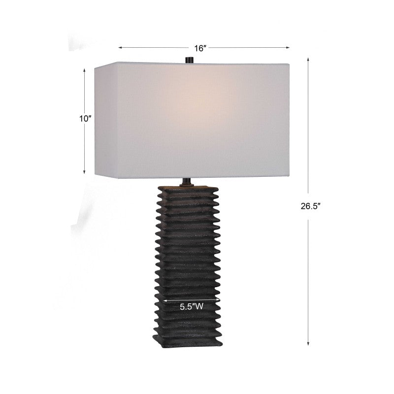 Sanderson - Metallic Table Lamp - Charcoal
