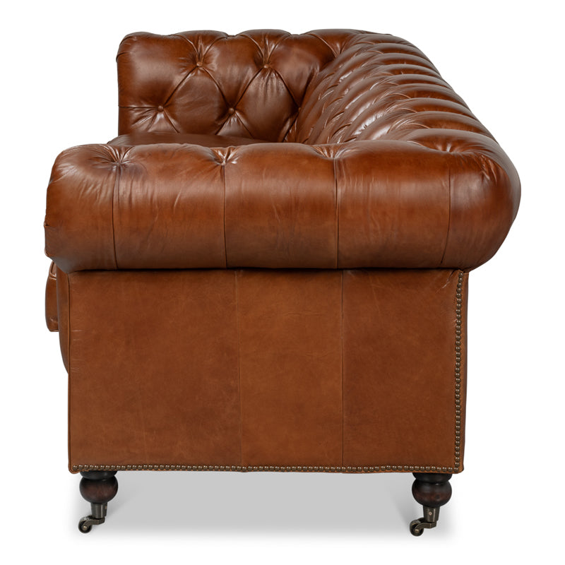Castered Chesterfield Sofa
