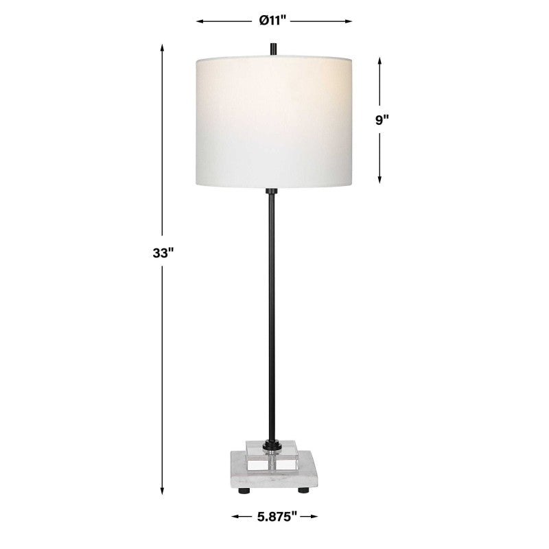 Ciara - Sleek Buffet Lamp - Black