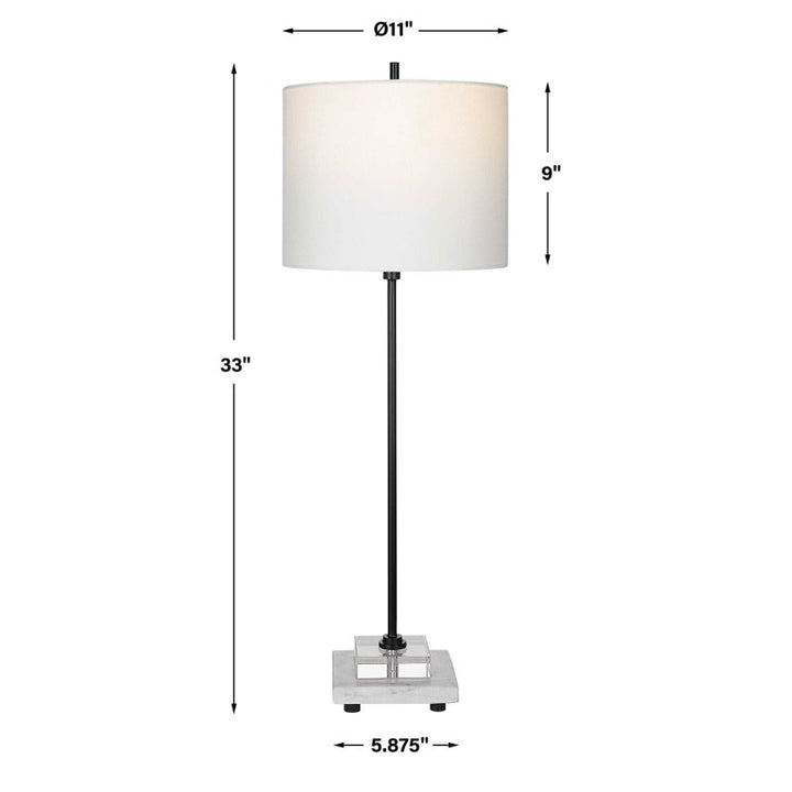 Ciara - Sleek Buffet Lamp - Black