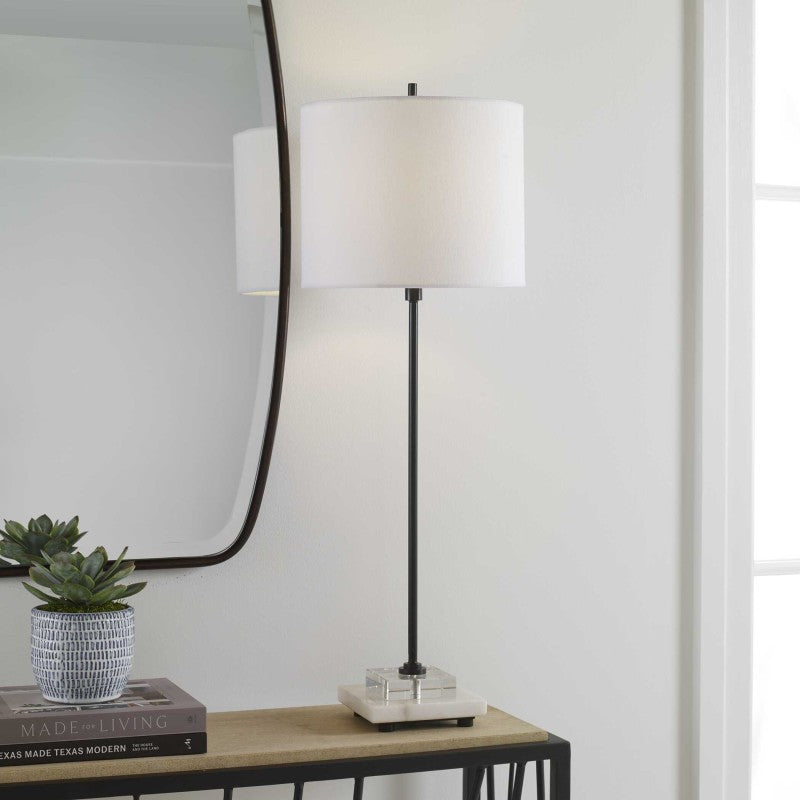 Ciara - Sleek Buffet Lamp - Black
