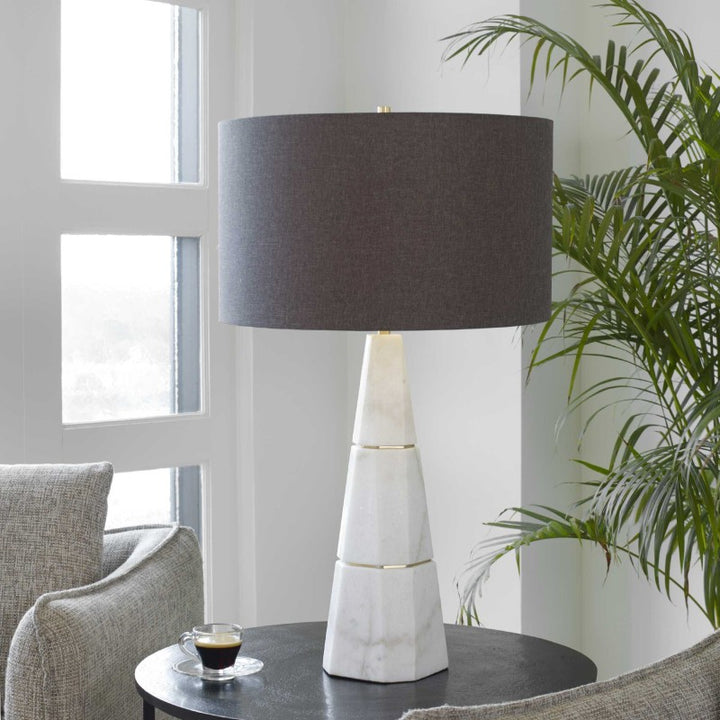 Citadel - Marble Table Lamp - White