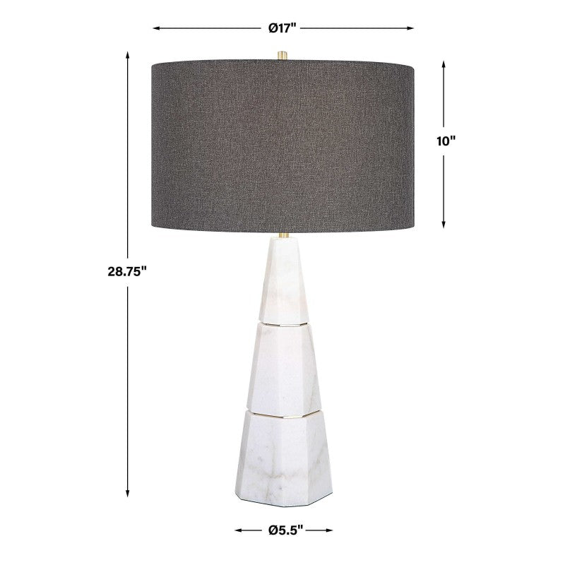 Citadel - Marble Table Lamp - White