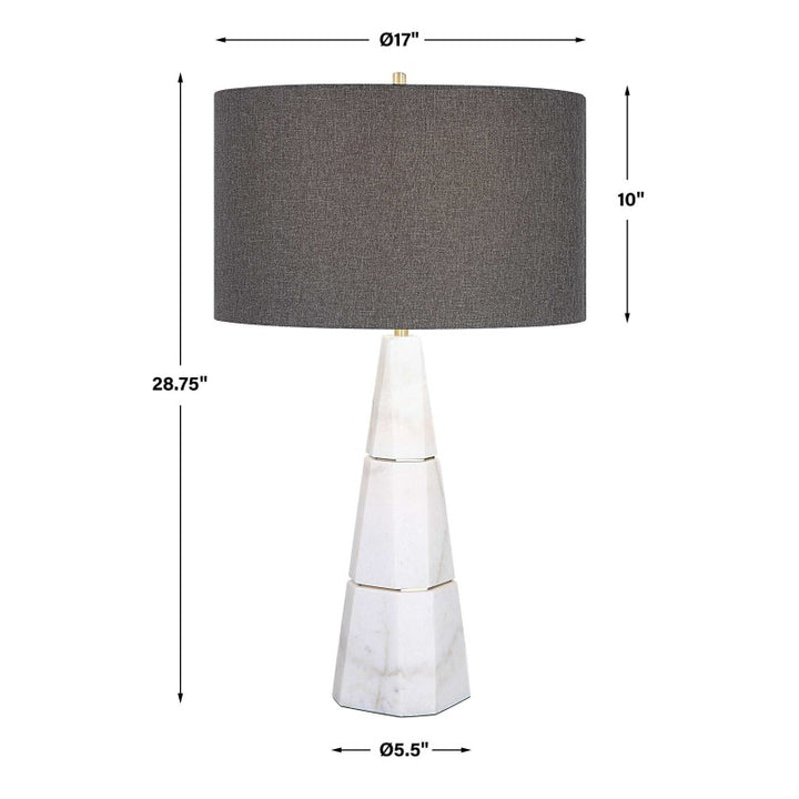 Citadel - Marble Table Lamp - White
