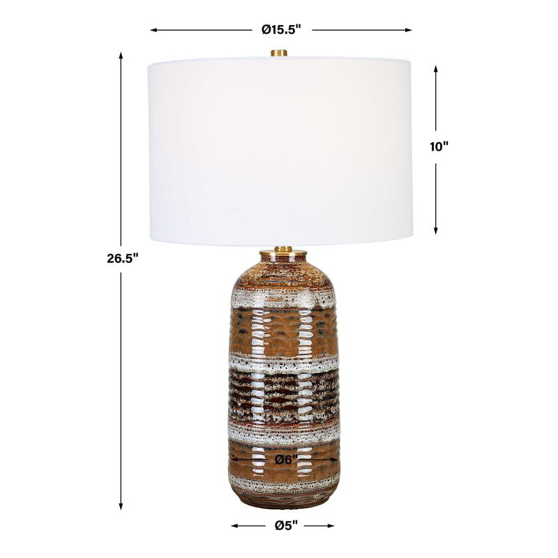 Roan - Artisian Table Lamp - Dark Brown