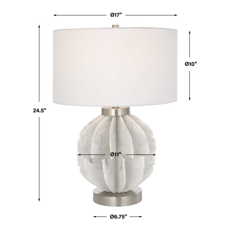 Repetition - Marble Table Lamp - White