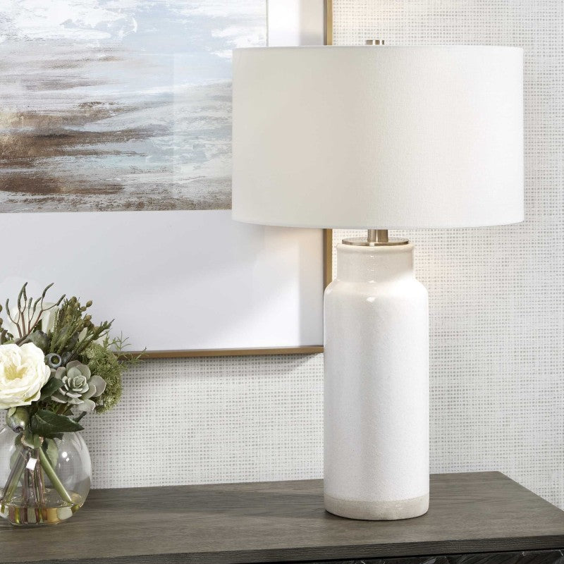 Albany - Farmhouse Table Lamp - White
