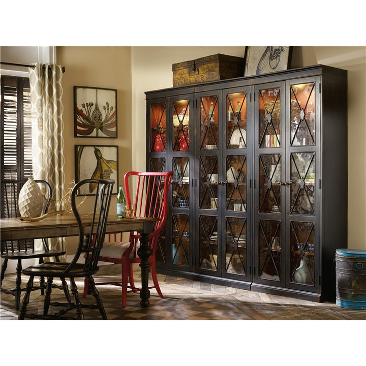 Sanctuary - 2-Door Thin Display Cabinet - Ebony