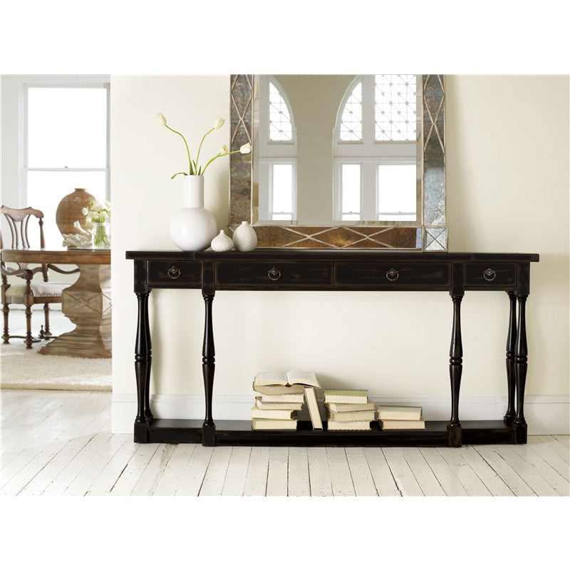 Sanctuary - 4-Drawer Thin Console - Ebony