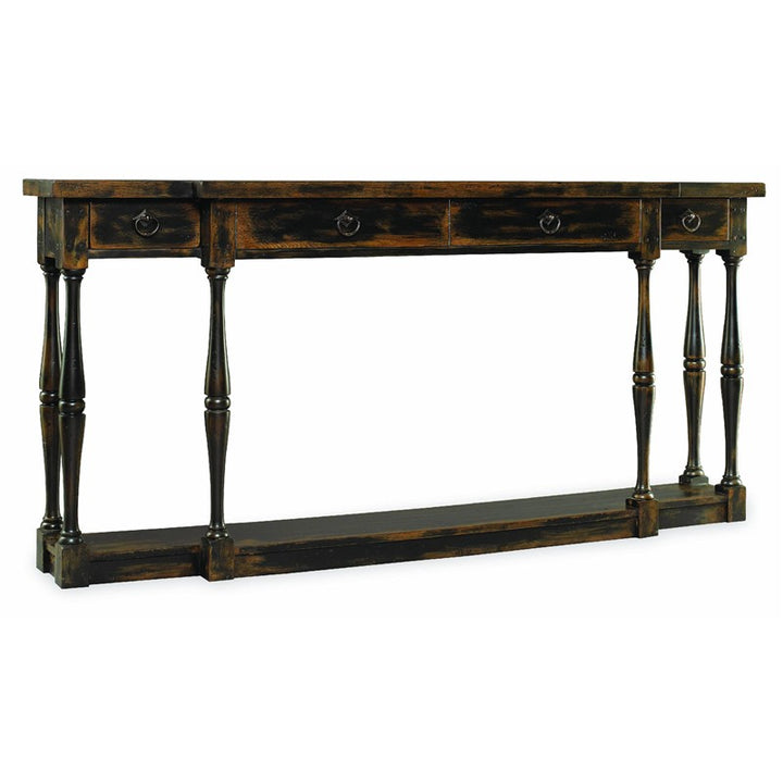 Sanctuary - 4-Drawer Thin Console - Ebony