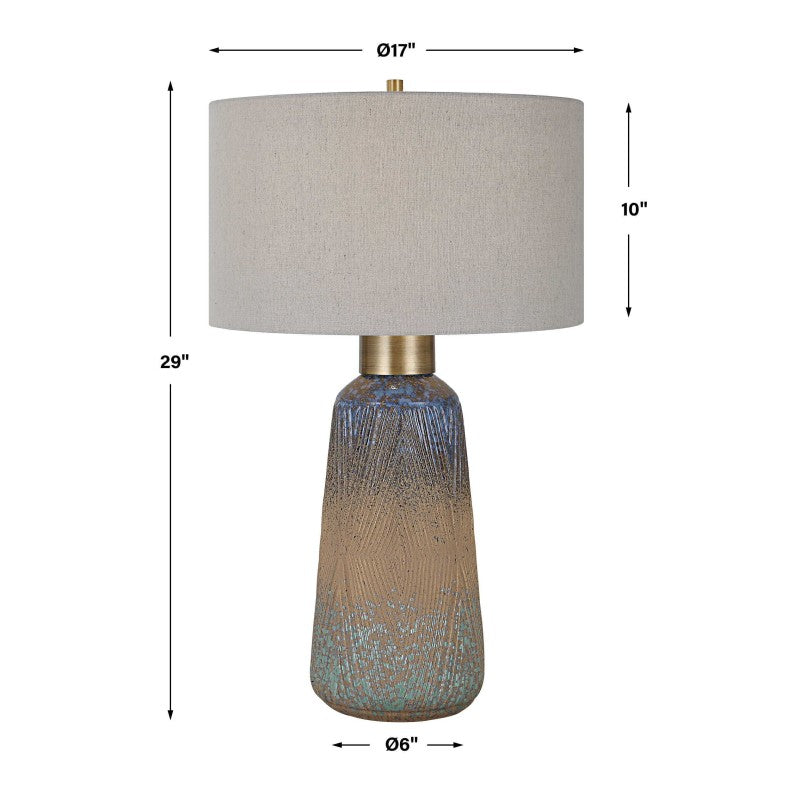 Western Sky - Ceramic Table Lamp - Blue