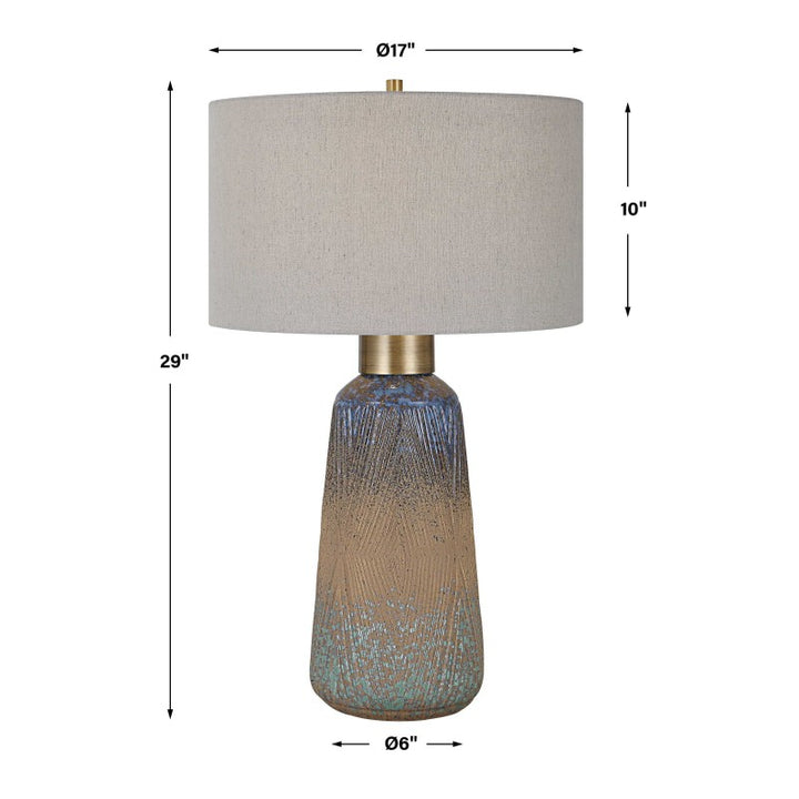 Western Sky - Ceramic Table Lamp - Blue
