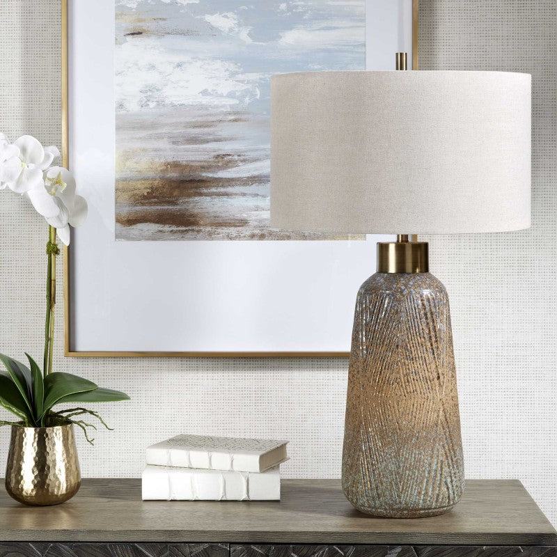 Western Sky - Ceramic Table Lamp - Blue