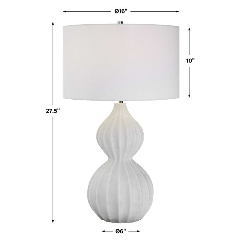Antoinette - Marble Table Lamp - White