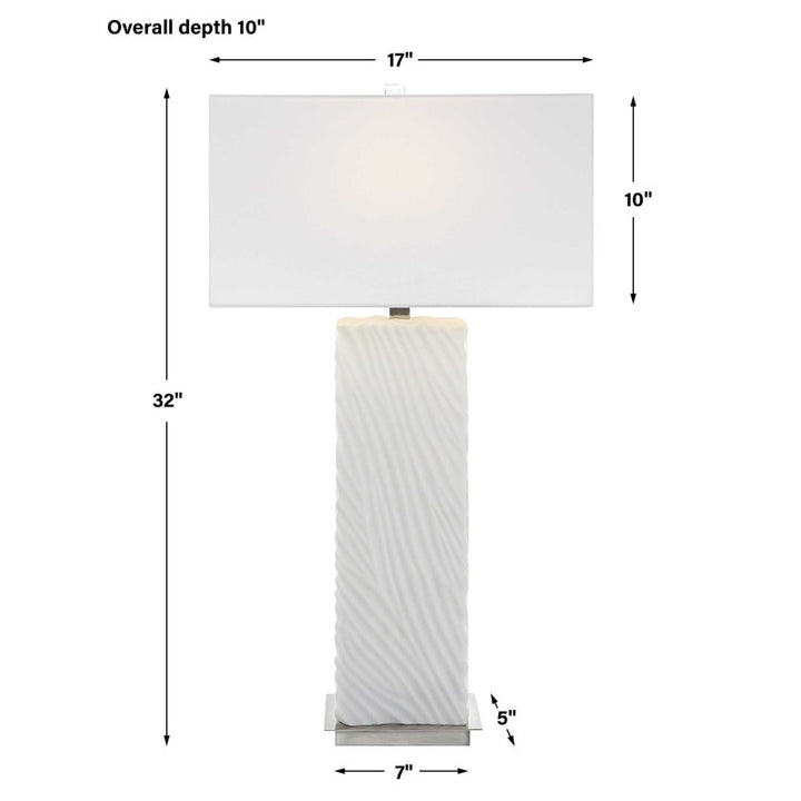 Pillar - Marble Table Lamp - White