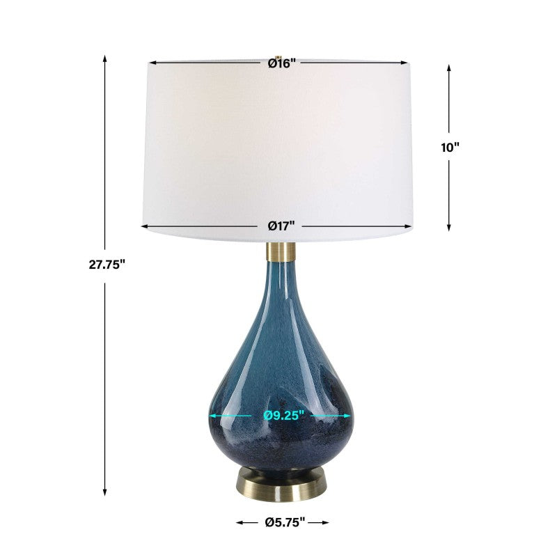 Riviera - Art Glass Table Lamp - Blue