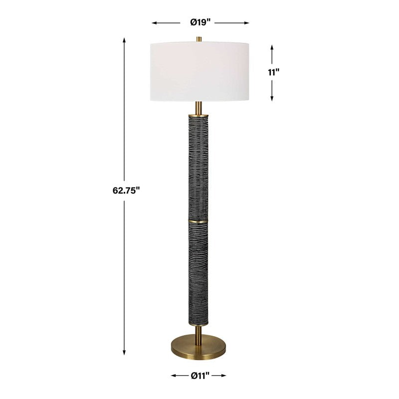 Summit - Rustic Floor Lamp - Black