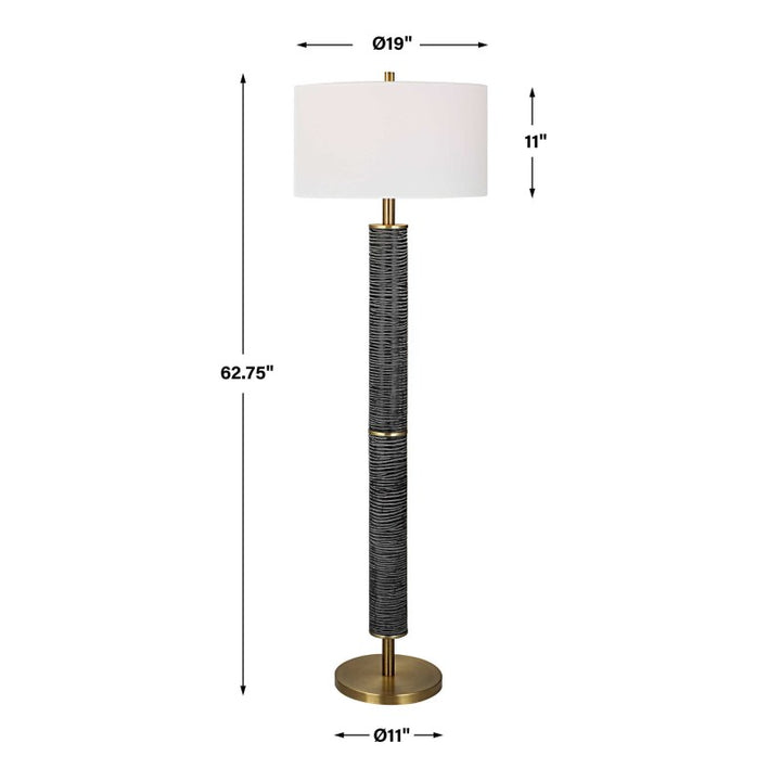 Summit - Rustic Floor Lamp - Black