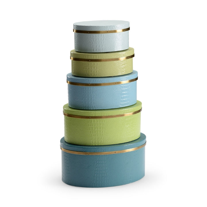 Oval Boxes - Blue/Green (S5)