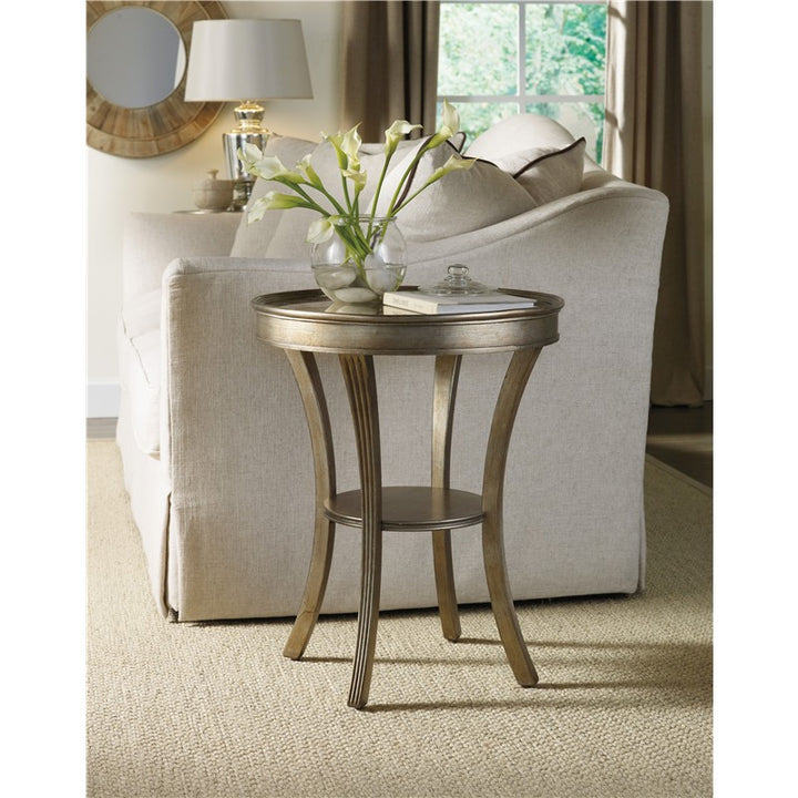 Sanctuary - Round Mirrored Accent Table - Visage