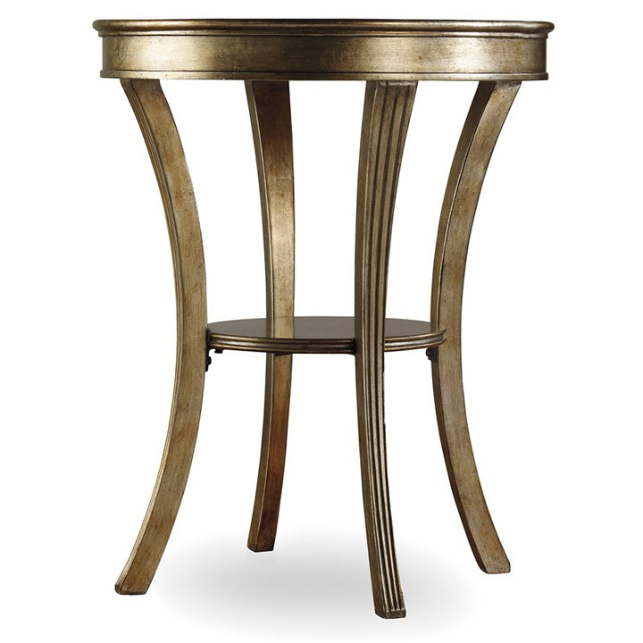 Sanctuary - Round Mirrored Accent Table - Visage