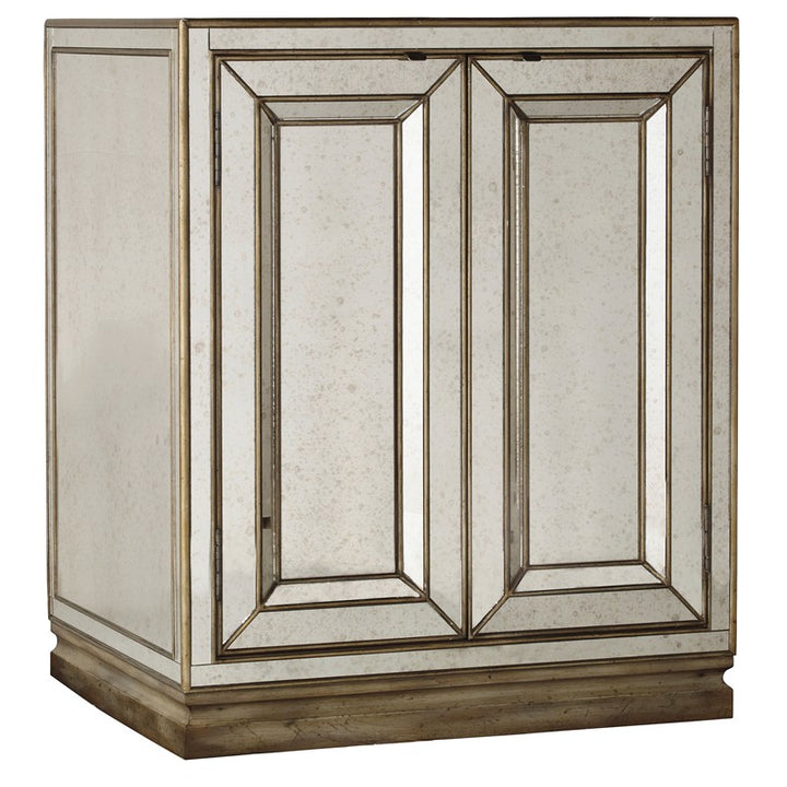 Sanctuary - 2-Door Mirrored Nightstand - Visage