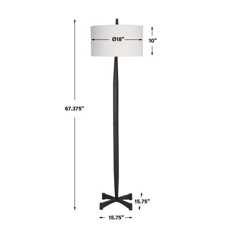 Counteract - Rust Metal Floor Lamp