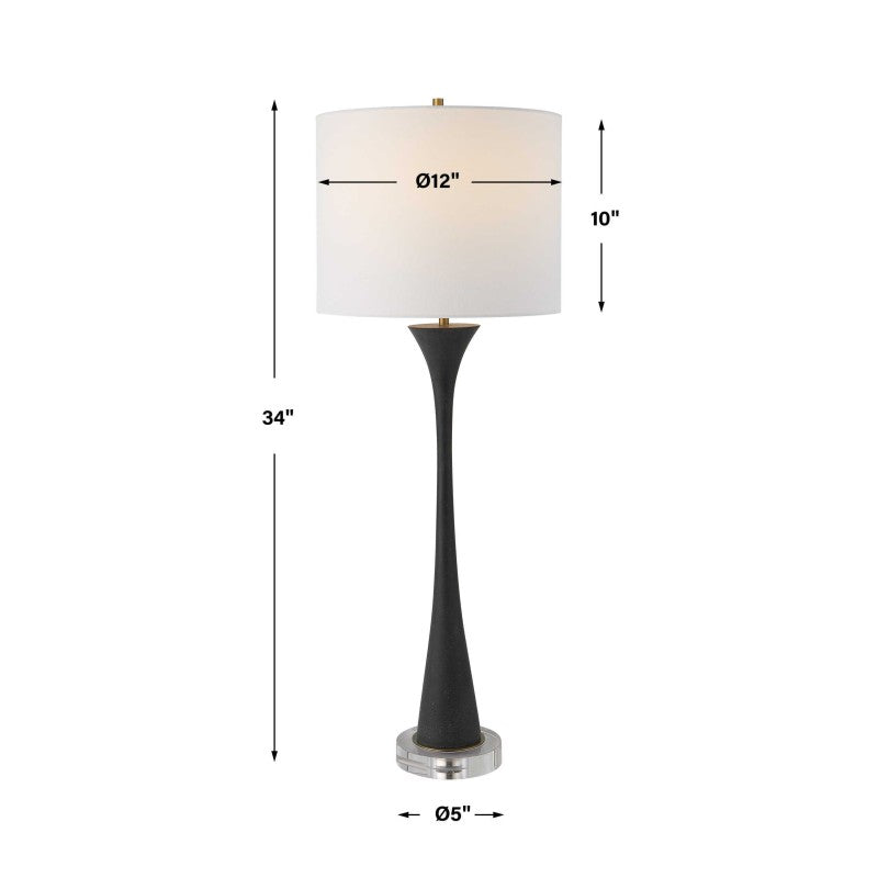 Fountain - Black Stone Buffet Lamp