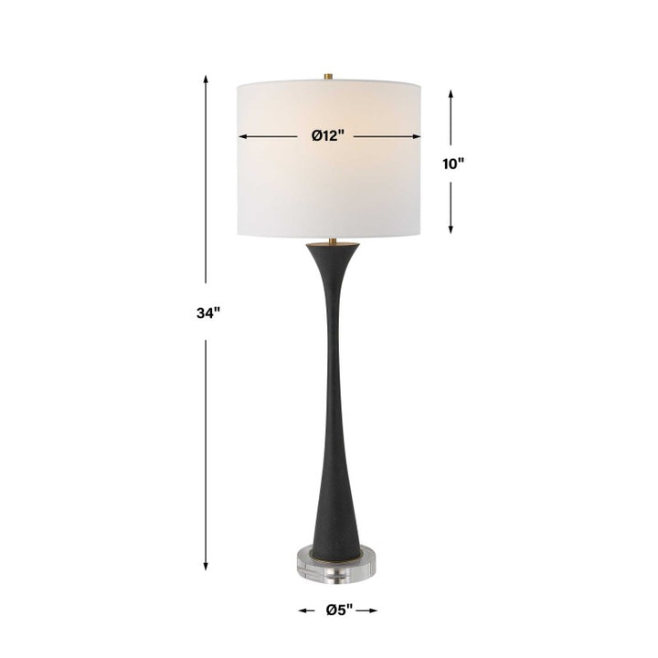 Fountain - Black Stone Buffet Lamp