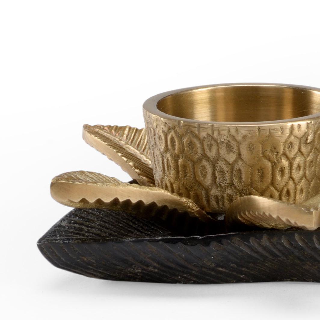 Brass Kat Candlestick