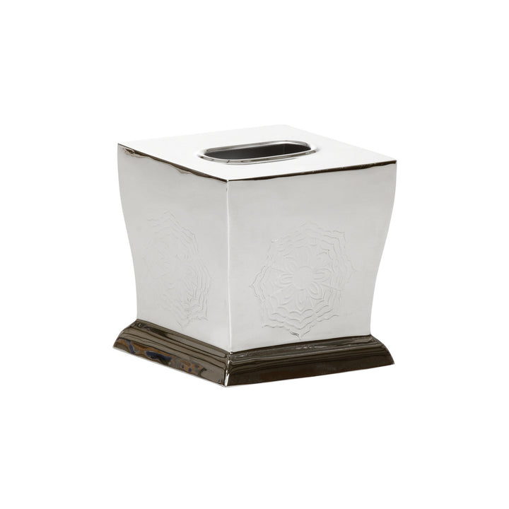 Waved Edge Tissue Box - Nickel