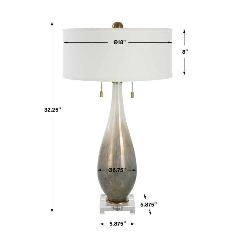 Cardoni - Glass Table Lamp - Bronze