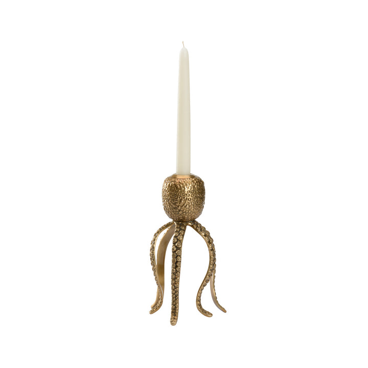 Pacific Octopus Candleholder - Brass