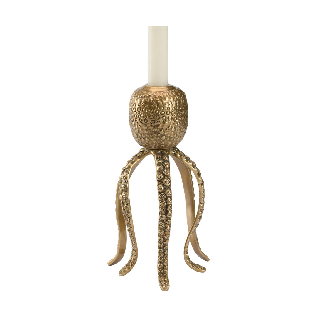 Pacific Octopus Candleholder - Brass