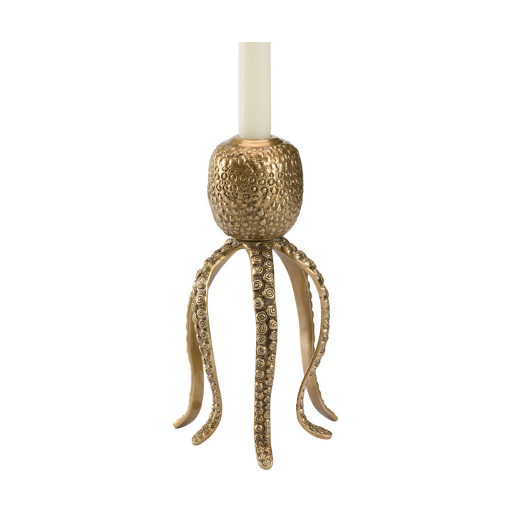 Pacific Octopus Candleholder - Brass