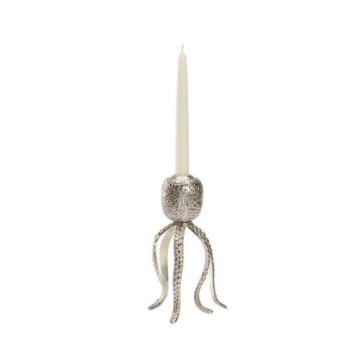 Pacific Octopus Candleholder - Nickel