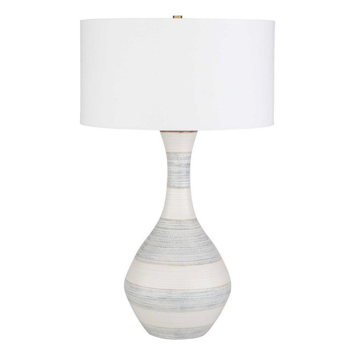 Potter - Table Lamp - Striped Ivory Blue